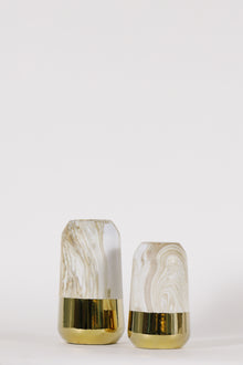  Marble Vase with a Golden Base